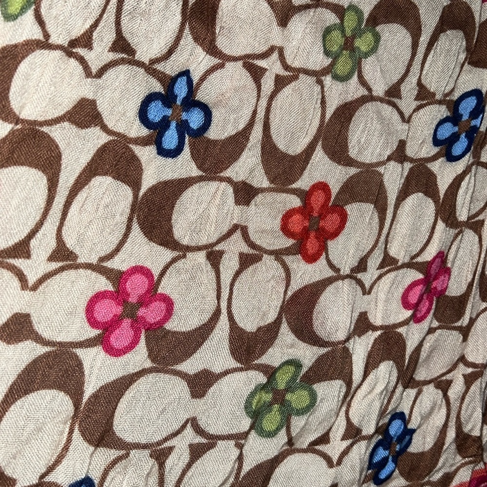 COACH scarf- Signature pattern with Floral.